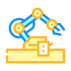 robotic arm robot color icon vector. robotic arm robot sign. isolated symbol illustration