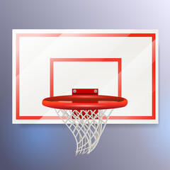 Fototapeta na wymiar Realistic basketball hoop, basket and net. Vector illustration EPS10. Basket is isolated, you can remove background for your design