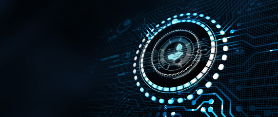 ESG environmental social governance business strategy investing concept. Technology, Internet and network concept.