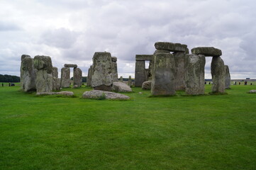 Fototapeta na wymiar Amesbury, Wiltshire (UK): the circle of standing stones of Stonehenge