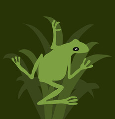 Green frog clip art
