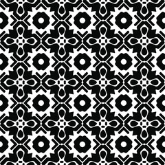 Seamless vector pattern in geometric ornamental style. Black  ornament.