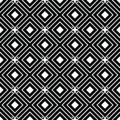 Seamless vector pattern in geometric ornamental style. Black  ornament.