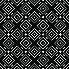 Seamless vector pattern in geometric ornamental style. Black  ornament.