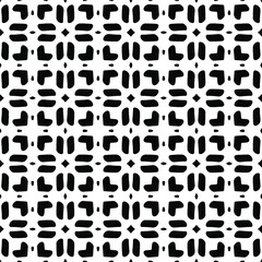  floral seamless pattern background.Geometric ornament for wallpapers and backgrounds. Black and white pattern.