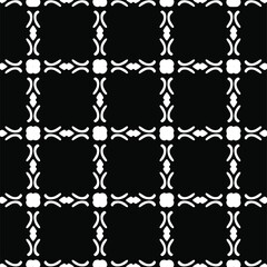  floral seamless pattern background.Geometric ornament for wallpapers and backgrounds. Black and white pattern.