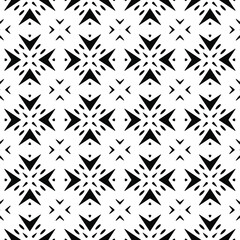 floral seamless pattern background.Geometric ornament for wallpapers and backgrounds. Black and white pattern.