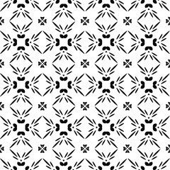 floral seamless pattern background.Geometric ornament for wallpapers and backgrounds. Black and white pattern.