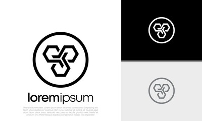 Innovative high tech logo template. Technology Logo. Hexa Tech. Hexagon logo design.	