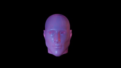 Obraz premium Cracked head . Exploding face . 3d render illustration