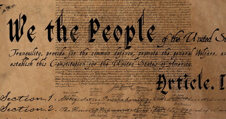 Constitution écrite des États-Unis 4k