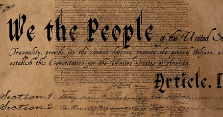 Foto op Plexiglas Centraal-Amerika  Schriftelijke grondwet van de Verenigde Staten 4k