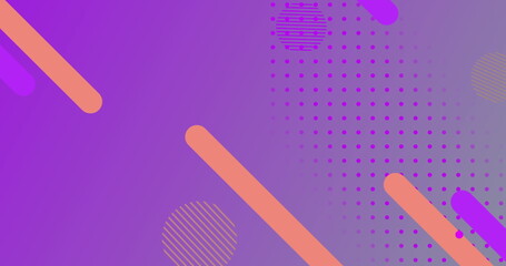 Multiple geometric shapes and circles moving