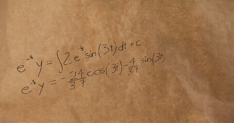 Fototapeta na wymiar Mathematical equations and figures 4k