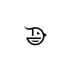 bird design logo and negative space bowl