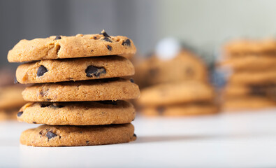 oatmeal cookies and large pieces of sweet chocolate