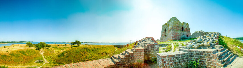 Schlossruine, Kalø, Mols Bjerge Kalo, Knebel, Jütland, Dänemark 