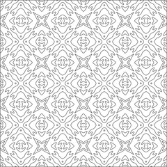 Poster Vector pattern with symmetrical elements . Repeating geometric tiles from striped elements. black patterns. © t2k4