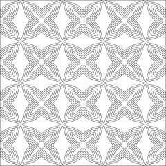 Vector pattern with symmetrical elements . Repeating geometric tiles from striped elements. black patterns.