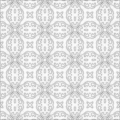 Vector pattern with symmetrical elements . Repeating geometric tiles from striped elements. black patterns.