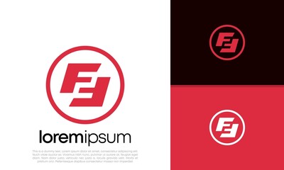 Initials F. FZ logo design. Innovative high tech logo template. 