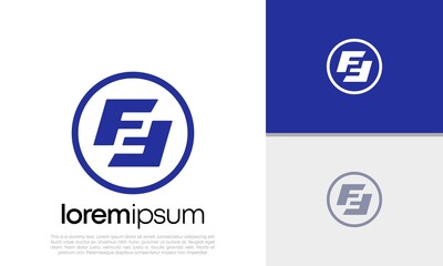 Initials F. FZ logo design. Innovative high tech logo template. 