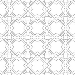 Vector pattern with symmetrical elements . Repeating geometric tiles from striped elements. black patterns.