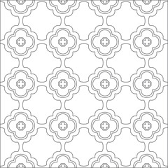 Vector pattern with symmetrical elements . Repeating geometric tiles from striped elements. black patterns.