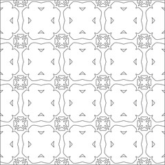 Vector pattern with symmetrical elements . Repeating geometric tiles from striped elements. black patterns.