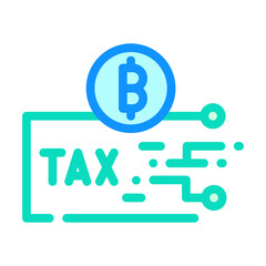 cryptocurrency tax color icon vector. cryptocurrency tax sign. isolated symbol illustration