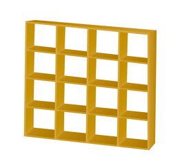 Brown storage rack. vector illustration