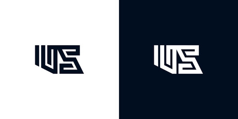 Minimal creative initial letters US logo