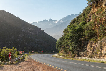 Fototapeta premium View of the Du Toitskloof Pass on the northern side