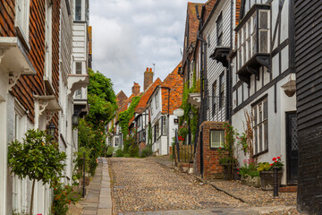 Fototapeta na wymiar Alleyway in the fairytale medieval village of Rye, England.