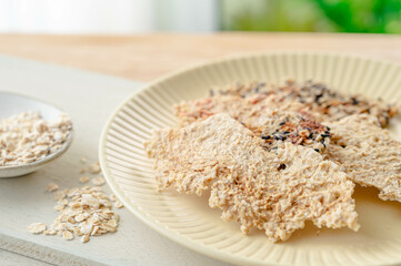 低糖質　手作りオートミールせんべい