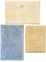 old papers set isolated on white background