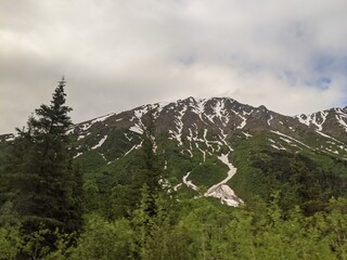 mountain landscape with clouds