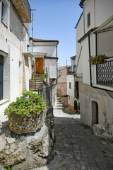 A street in the historic center of Chiaromonte, a old town in the Basilicata region, Italy.
