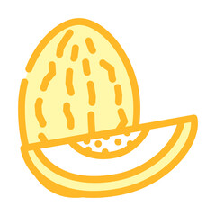 melon fruit color icon vector. melon fruit sign. isolated symbol illustration
