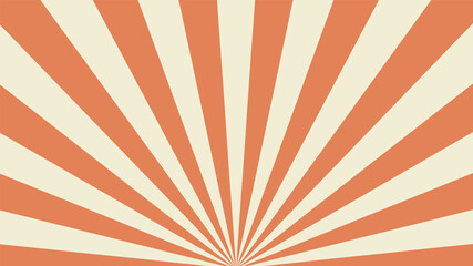 Abstract retro burst background. Vintage grunge sun rays. Old orange wallpaper