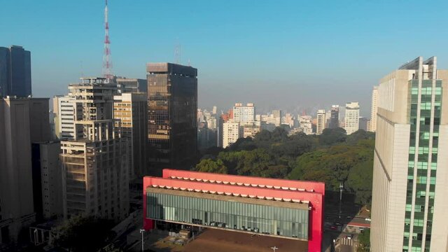 Aerial View of Masp, Sao Paulo city, Brazil