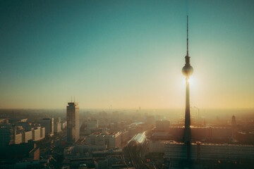 morning sun berlin tv tower