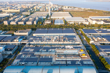 solar power station in factory
