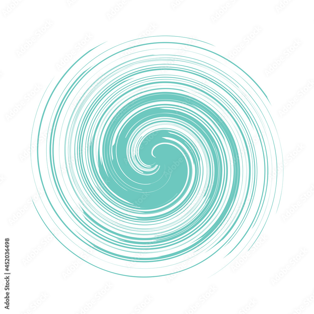 Poster curvy spiral, swirl and twirl element. converging rotating radial volute, helix, vortex lines icon