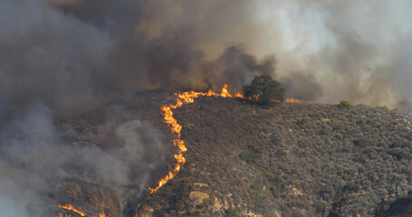 Woolsey Fire, Malibu California Post fire Burnt Mountains
