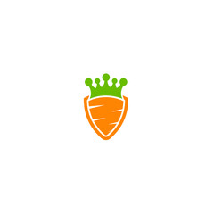 security icon of the king's hat crown logo carrot design