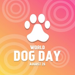World dog day theme logo prints. Vector illustration. Suitable for Poster, Banners, campaign and greeting card. 