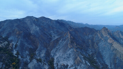 Woolsey Fire, Malibu California Post fire Burnt Mountains