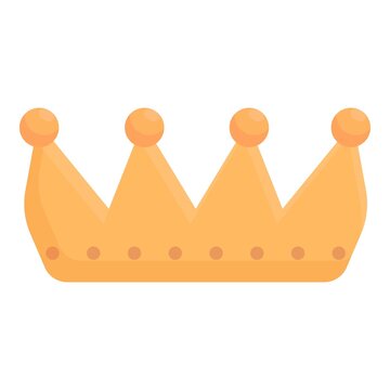 Party crown icon cartoon vector. Gold princess. Baby birthday