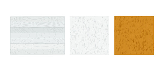 Vector wood texture, set of boards, brown, light, gray. Vector illustration, flat cartoon realistic design isolated on white background, eps 10.
